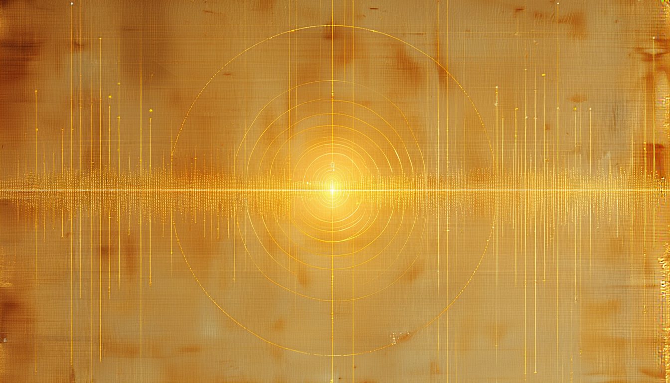 A figure in stillness, a field of signal around